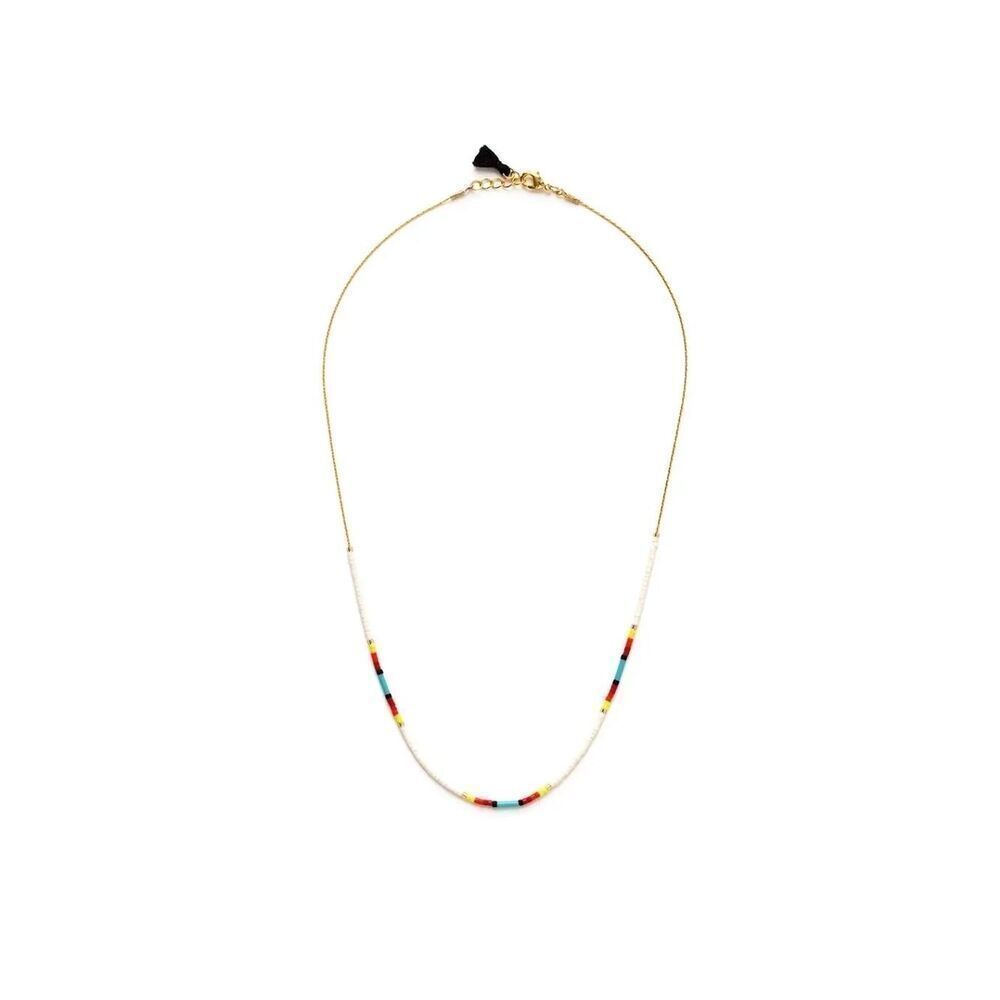 14K Gold Plated New Mexico Seed Bead Necklace Amano Studio